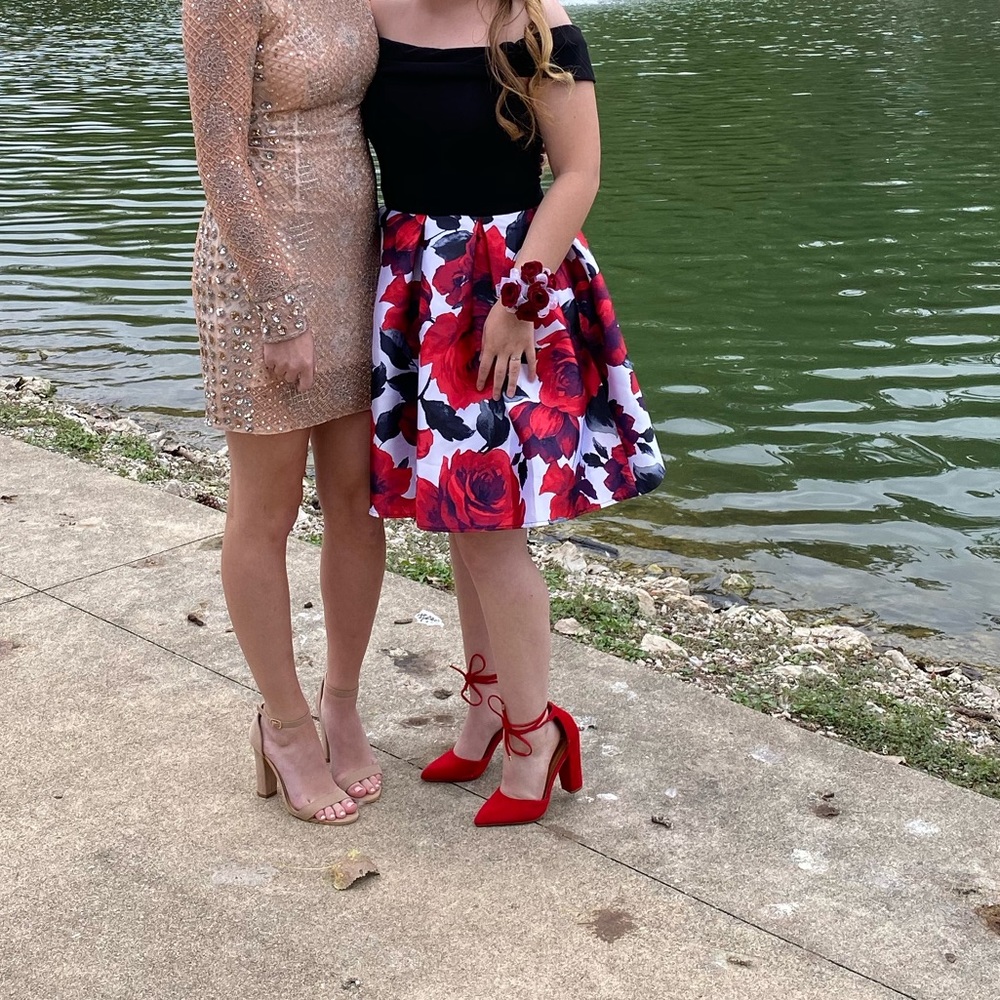 Off the shoulder homecoming dress